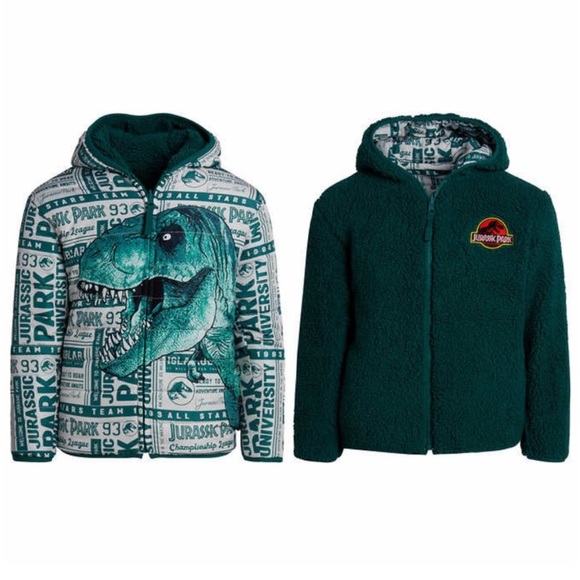 Jurassic World Park Blue Toddler Boys Fleece Pullover Hoodie 3T